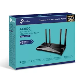 TP-Link Archer VX1800 - AX1800 Wi-Fi 6 VDSL/ADSL Modem a Router, USB 2.0 pre 3G/4G a Media, RJ-11 pre VoIP Telefón, Eas TP-Link Archer VX1800 - AX1800 Wi-Fi 6 VDSL/ADSL Modem a Router, USB 2.0 pre 3G/4G a Media, RJ-11 pre VoIP Telefón, Eas