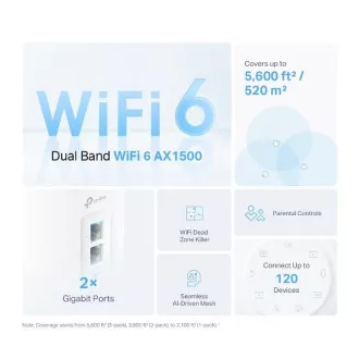 TP-Link Deco X10(3-pack) - AX1500 Meshový Wi-Fi 6 systém pre inteligentné domácnosti - Rodičovská kontrola - (3-pack) TP-Link Deco X10(3-pack) - AX1500 Meshový Wi-Fi 6 systém pre inteligentné domácnosti - Rodičovská kontrola - (3-pack)