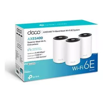 TP-Link Deco XE75(3-pack) - AXE5400 trojpásmový Meshový Wi-Fi 6E systém pre inteligentné domácnosti, HomeShield (3-pack)