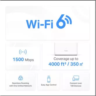 TP-Link WiFi smerovač Mercusys Halo H60X(2-pack) WiFi 6, AX1500, 3x GLAN2,4/5 GHz TP-Link WiFi smerovač Mercusys Halo H60X(2-pack) WiFi 6, AX1500, 3x GLAN2,4/5 GHz