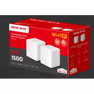 TP-Link WiFi smerovač Mercusys Halo H60X(2-pack) WiFi 6, AX1500, 3x GLAN2,4/5 GHz TP-Link WiFi smerovač Mercusys Halo H60X(2-pack) WiFi 6, AX1500, 3x GLAN2,4/5 GHz