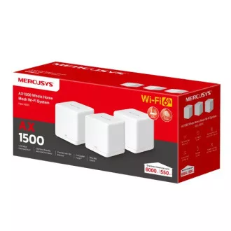 TP-Link WiFi smerovač Mercusys Halo H60X(3-pack) WiFi 6, AX1500, 3x GLAN2,4/5 GHz TP-Link WiFi smerovač Mercusys Halo H60X(3-pack) WiFi 6, AX1500, 3x GLAN2,4/5 GHz