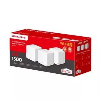 TP-Link WiFi smerovač Mercusys Halo H60X(3-pack) WiFi 6, AX1500, 3x GLAN2,4/5 GHz TP-Link WiFi smerovač Mercusys Halo H60X(3-pack) WiFi 6, AX1500, 3x GLAN2,4/5 GHz