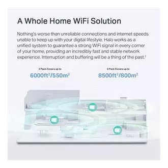 TP-Link WiFi router Mercusys Halo H90X(2-pack) WiFi 6, AX6000, 1x 2,5 GLAN, 2x GLAN