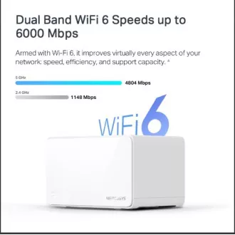 TP-Link WiFi smerovač Mercusys Halo H90X(3-pack) WiFi 6, AX6000, 1x 2,5 GLAN, 2x GLAN