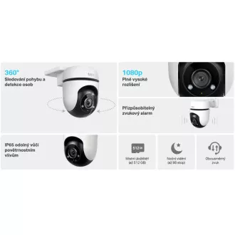 TP-Link Tapo C500 - Vonkajšia WiFi kamera PTZ dome, 2MP (1920x1080), ONVIF