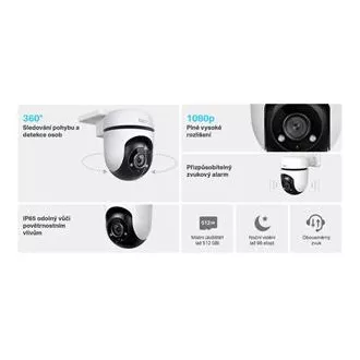 TP-Link Tapo C500 - Vonkajšia WiFi kamera PTZ dome, 2MP (1920x1080), ONVIF