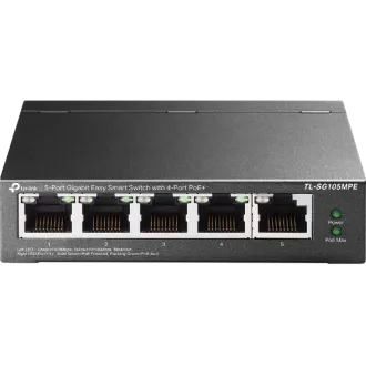 TP-Link Switch TL-SG105MPE Easy Smart, 5x GLAN, 4x PoE+, 120W