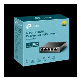 TP-Link Switch TL-SG105MPE Easy Smart, 5x GLAN, 4x PoE+, 120W
