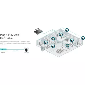 TP-Link VIGI C450 (4mm) Turret kamera, 5MP, 4mm, Full-Color