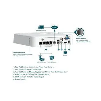 TP-LINK Záznamové zariadenie VIGI NVR1104H-4P 4 kanálov, 4x Lan s PoE, 2x USB TP-LINK Záznamové zariadenie VIGI NVR1104H-4P 4 kanálov, 4x Lan s PoE, 2x USB