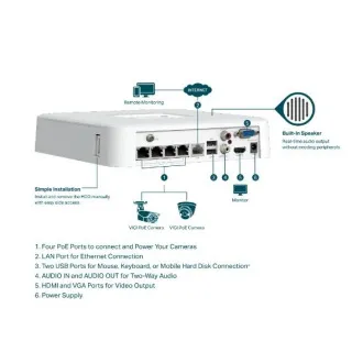 TP-LINK Záznamové zariadenie VIGI NVR1104H-4P 4 kanálov, 4x Lan s PoE, 2x USB TP-LINK Záznamové zariadenie VIGI NVR1104H-4P 4 kanálov, 4x Lan s PoE, 2x USB