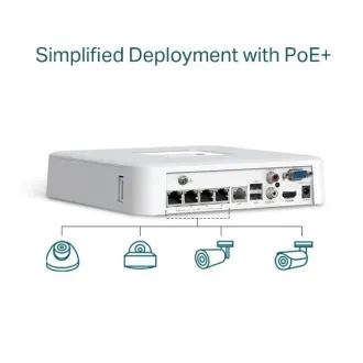 TP-LINK Záznamové zariadenie VIGI NVR1104H-4P 4 kanálov, 4x Lan s PoE, 2x USB TP-LINK Záznamové zariadenie VIGI NVR1104H-4P 4 kanálov, 4x Lan s PoE, 2x USB