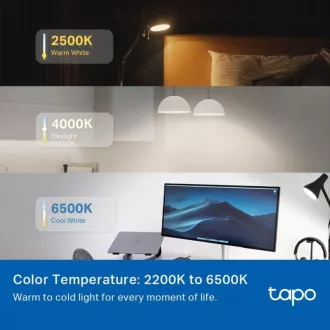 TP-Link Tapo L535E, Chytrá Wi-Fi LED žiarovka farebná, 2500-6500K, E27