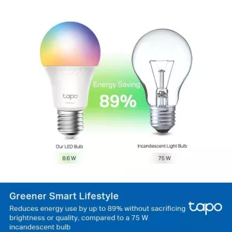 TP-Link Tapo L535E, Chytrá Wi-Fi LED žiarovka farebná, 2500-6500K, E27
