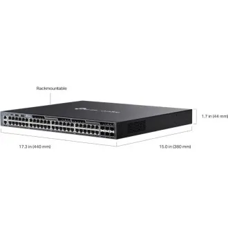 TP-Link SG6654X Omada 48-Port Gigabitový Stackable L3 Switch, 48 gigabitových RJ45 portov a 6× 10 Gbps SFP+ slotov