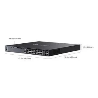 TP-Link SG6428XHP Omada 24 portový gigabitový RJ45 stackable L3 PoE+ switch, 720 W total PoE budget