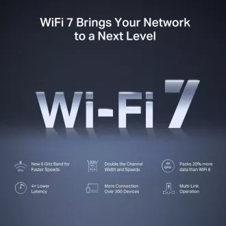 MERCUSYS MR47BE - BE9300 Tri-Band Wi-Fi 7 Router, 2.5 G WAN, 3x 2.5 G LAN, EasyMesh