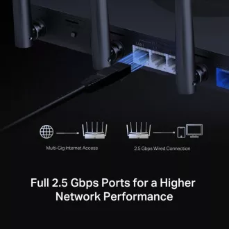 MERCUSYS MR47BE - BE9300 Tri-Band Wi-Fi 7 Router, 2.5 G WAN, 3x 2.5 G LAN, EasyMesh