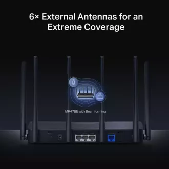 MERCUSYS MR47BE - BE9300 Tri-Band Wi-Fi 7 Router, 2.5 G WAN, 3x 2.5 G LAN, EasyMesh