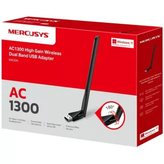 MERCUSYS MA30H - AC1300 Bezdrôtový dvojpásmový USB adaptér - anténa, s vysokým ziskom