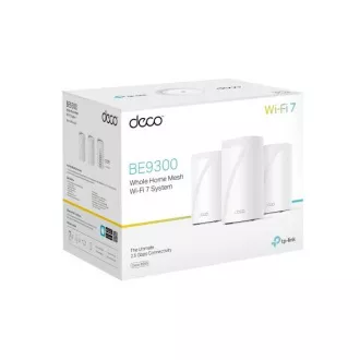 TP-Link Deco BE65(3-pack) BE9300 Trojpásmový systém Mesh WiFi 7 pre celú domácnosť, 4x 2.5GLAN, USB, 2,4/5/6GHz, HomeShi
