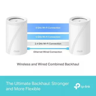 TP-Link Deco BE65(3-pack) BE9300 Trojpásmový systém Mesh WiFi 7 pre celú domácnosť, 4x 2.5GLAN, USB, 2,4/5/6GHz, HomeShi