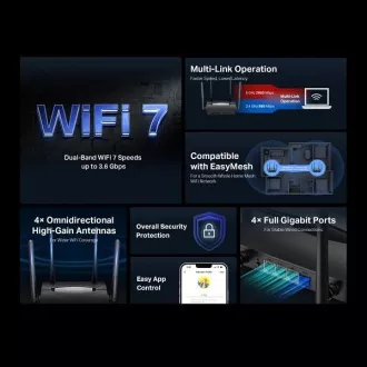 Mercusys MR25BE Dvojpásmový Wi-Fi 7 router BE3600