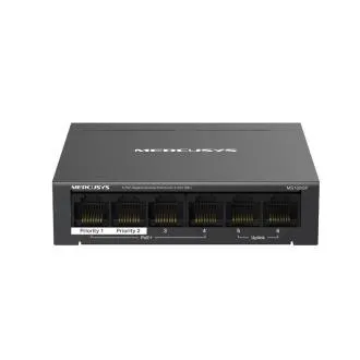 Mercusys MS106PG 6-portový stolný switch 100/1000 Mb/s so 4 portami PoE+ Mercusys MS106PG 6-portový stolný switch 100/1000 Mb/s so 4 portami PoE+