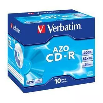 VERBATIM CD-R AZO 700MB, 52x, šperk case 1 ks VERBATIM CD-R AZO 700MB, 52x, šperk case 1 ks