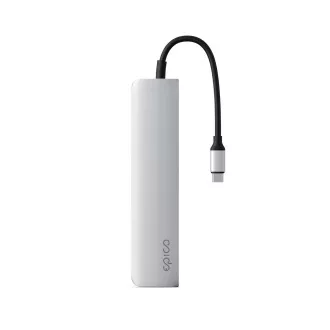Epico 6v1 Alu Hub 8K s USB-C konektorom - strieborná Epico 6v1 Alu Hub 8K s USB-C konektorom - strieborná
