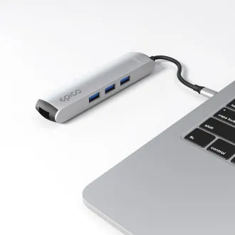 Epico 6v1 Slim Hub 8K s USB-C konektorom - strieborná Epico 6v1 Slim Hub 8K s USB-C konektorom - strieborná