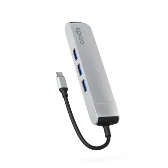 Epico 6v1 Slim Hub 8K s USB-C konektorom - strieborná Epico 6v1 Slim Hub 8K s USB-C konektorom - strieborná