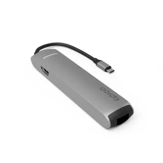 Epico 6v1 Slim Hub 8K s USB-C konektorom - šedá
