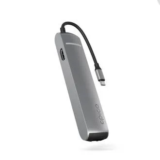 Epico 6v1 Slim Hub 8K s USB-C konektorom - šedá Epico 6v1 Slim Hub 8K s USB-C konektorom - šedá