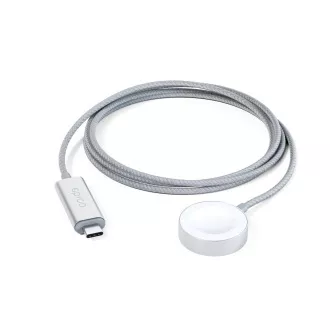 Epico USB-C Charger Apple Watch 1,2m - strieborná