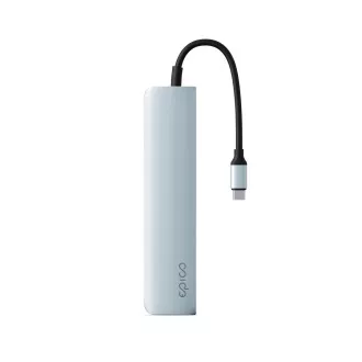 Epico 6v1 hliníkový USB-C 8K húb - modrá