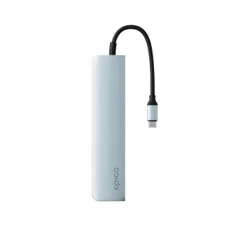 Epico 6v1 hliníkový USB-C 8K húb - modrá Epico 6v1 hliníkový USB-C 8K húb - modrá