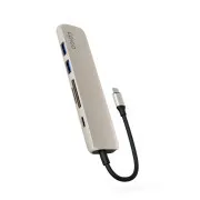 Epico 6v1 hliníkový USB-C 8K húb - biela