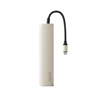 Epico 6v1 hliníkový USB-C 8K húb - biela