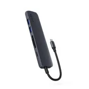 Epico 6v1 hliníkový USB-C 8K húb - atramentová