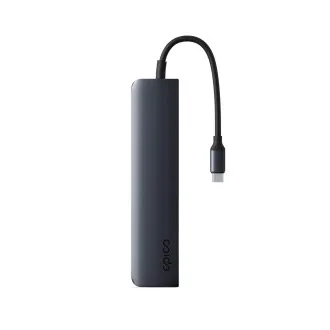 Epico 6v1 hliníkový USB-C 8K húb - atramentová