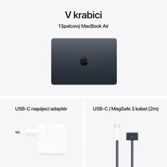 Apple MacBook Air 13"/M4/13,6"/2560x1664/16GB/256GB SSD/M4/Sequoia/Midnight/1R