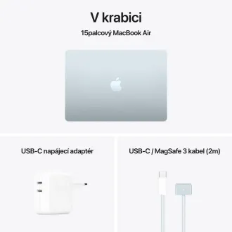 Apple MacBook Air 15"/M4/15,3"/2880x1864/24GB/512GB SSD/M4/Sequoia/Sky Blue/1R