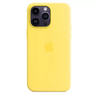 iPhone 14 Pro Max Silicone Case with MS - C.Yellow iPhone 14 Pro Max Silicone Case with MS - C.Yellow