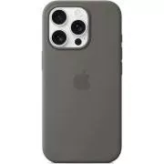 iPhone 16 Pro Silicone Case with MS - Stone Gray