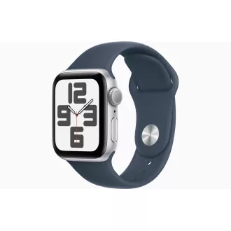 Apple Watch SE/44mm/Silver/Šport Band/Storm Blue/-M/L
