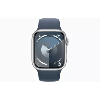 Apple Watch S9 Cell/45mm/Silver/Šport Band/Storm Blue/-S/M