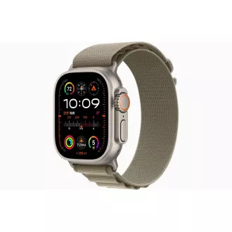 Apple Watch Ultra 2/49mm/Titan/Šport Band/Olive Alpine/Small