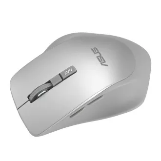 ASUS WT425/Ergonomická/Optická/Pre pravákov/1 600 DPI/Bezdrôtové USB/Strieborná